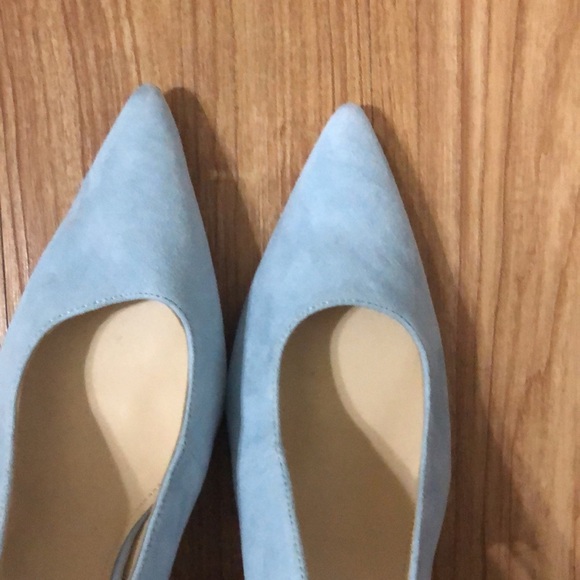 Nine West light blue suede‎ look cutout Favon pump heels size 12 brand new - Picture 8 of 14